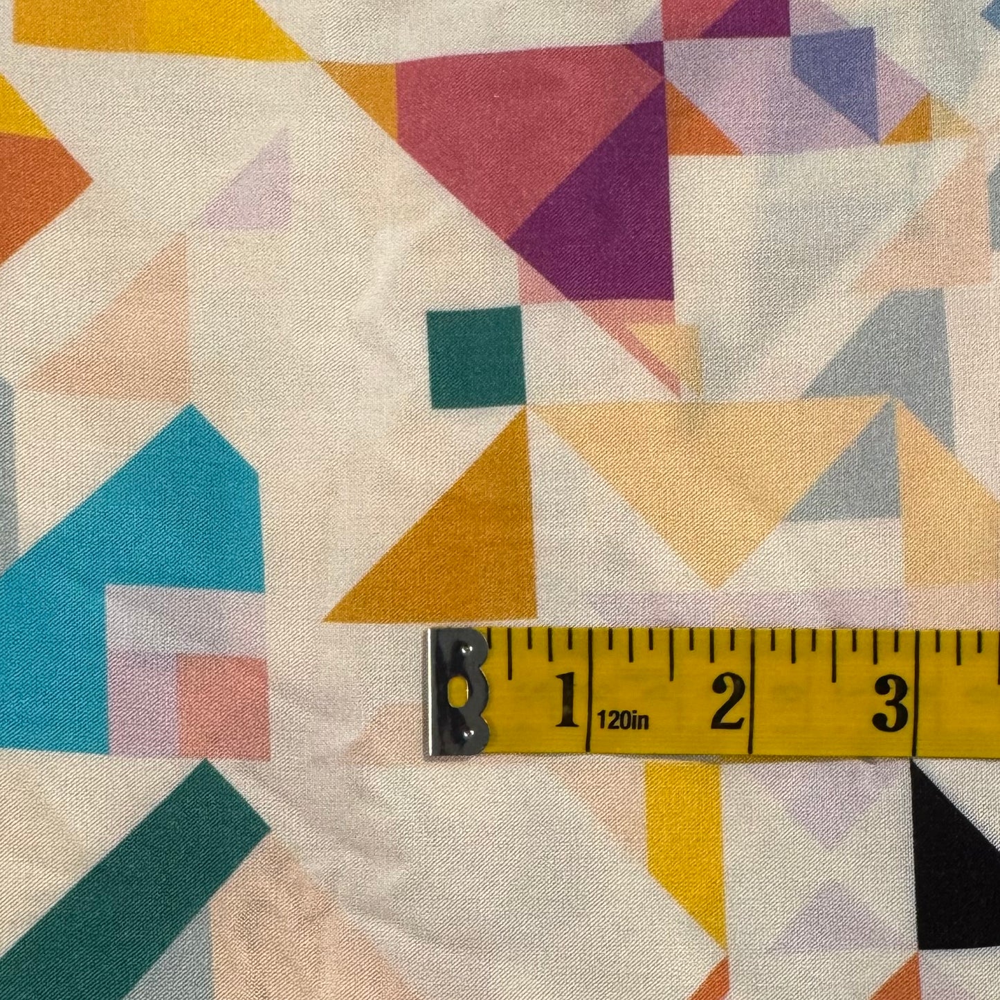 Geometric Shapes Rayon: 1.75 yds