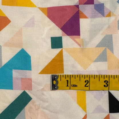 Geometric Shapes Rayon: 1.75 yds