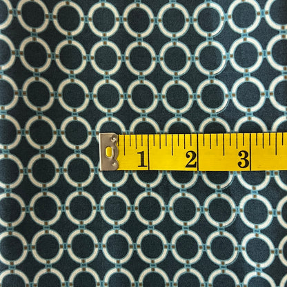 Blue & White Circles Cotton: 1 yd