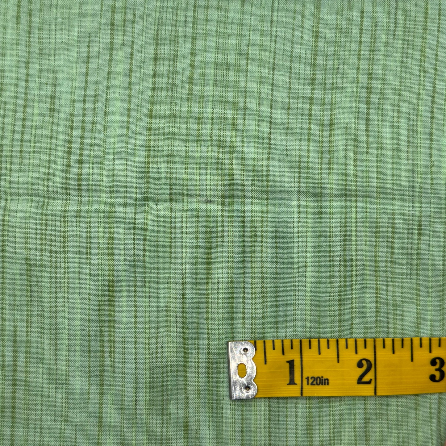 Green Tonal Stripes Cotton Blend: 1 yd