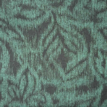Tonal Green Abstract Leaves Cotton: 2 yds