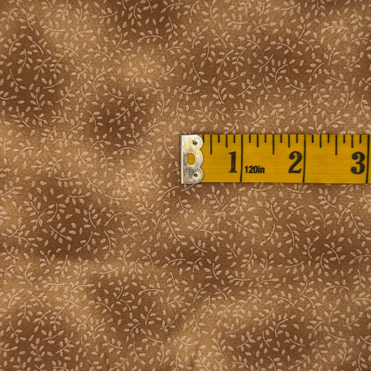 Tonal Beige With White Vines Cotton: 3 yds