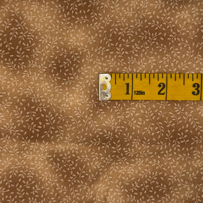 Tonal Beige With White Vines Cotton: 3 yds