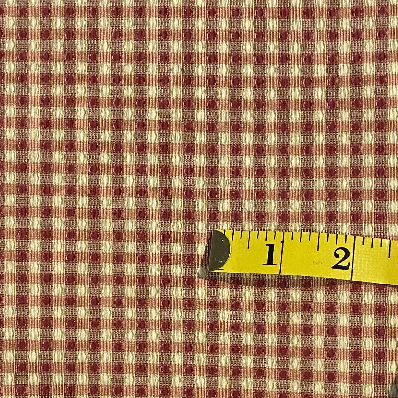 Red & Gold Checkered Home Decor: 1.75 yds
