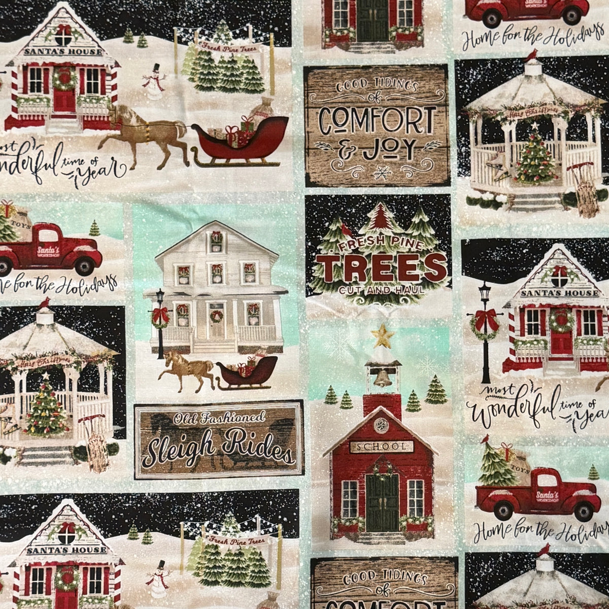 Holiday Vignettes Cotton Blend: 2 yds