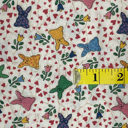Colorful Bunnies Cotton: 2 yds