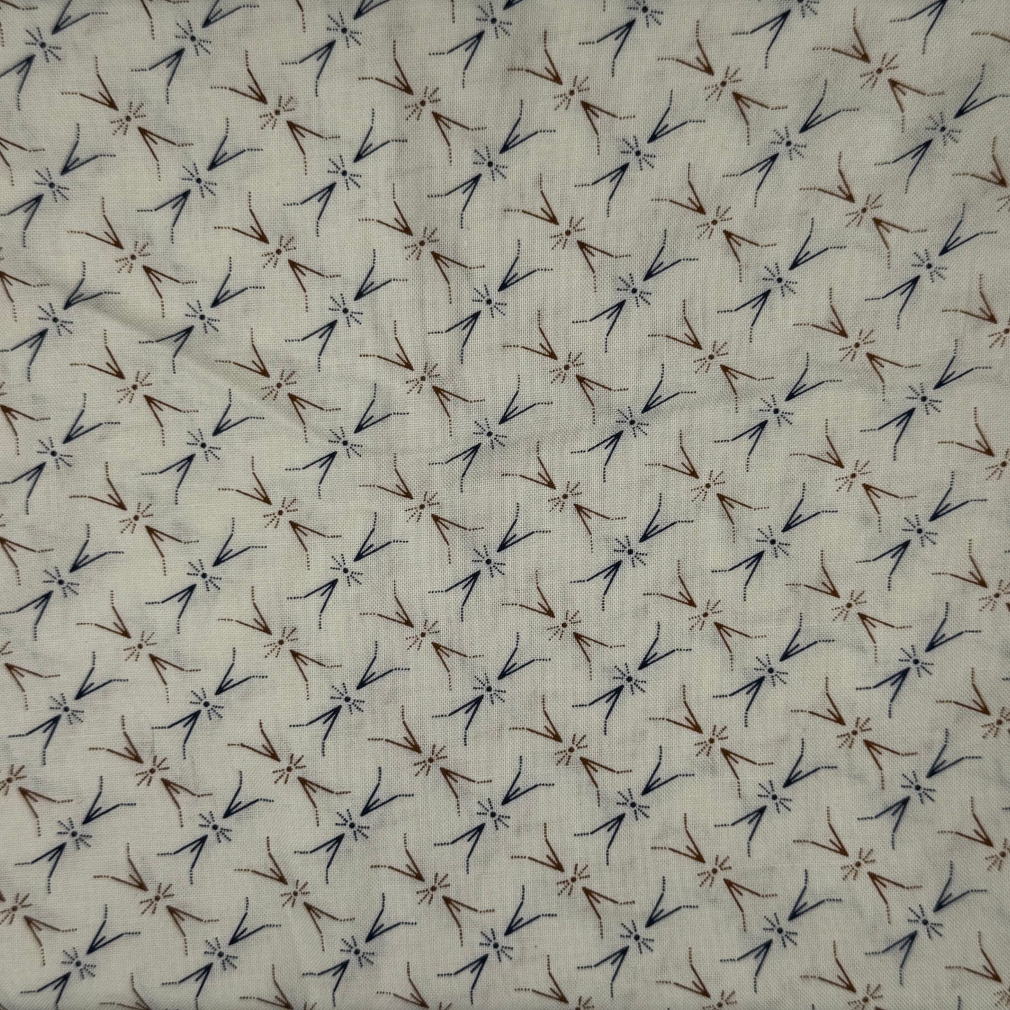 Blue & Brown Bursts Cotton: 1 yd