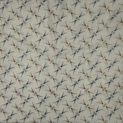 Blue & Brown Bursts Cotton: 1 yd