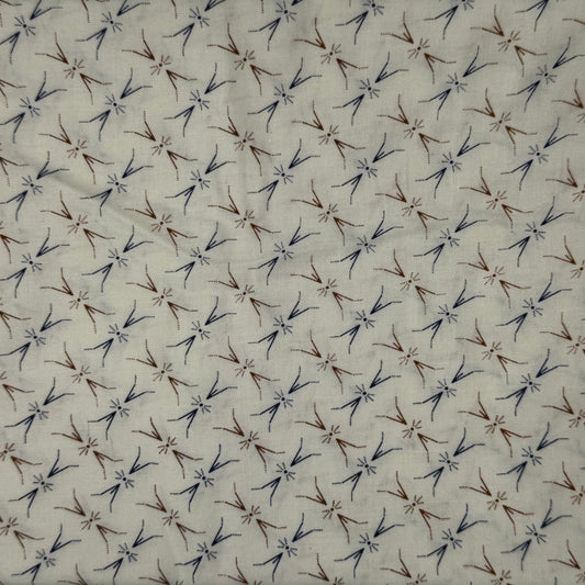 Blue & Brown Bursts Cotton: 1 yd
