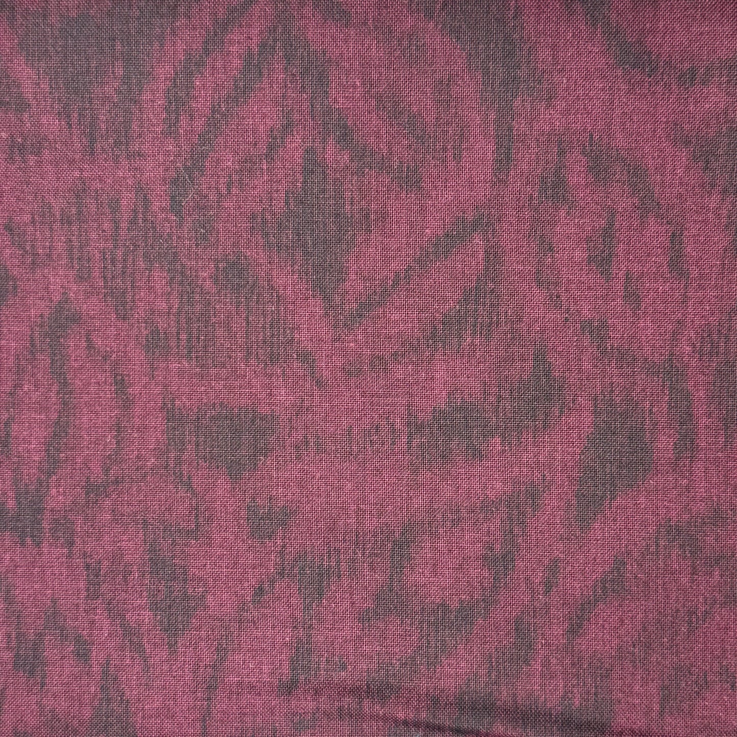 Tonal Burgundy Abstract Leaves Cotton: 2 yds