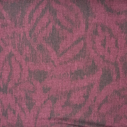 Tonal Burgundy Abstract Leaves Cotton: 2 yds
