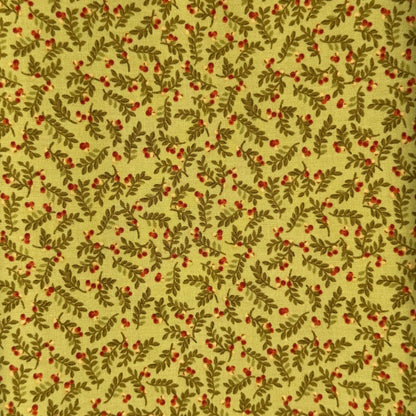 Light Green With Vines Cotton: 2 yds