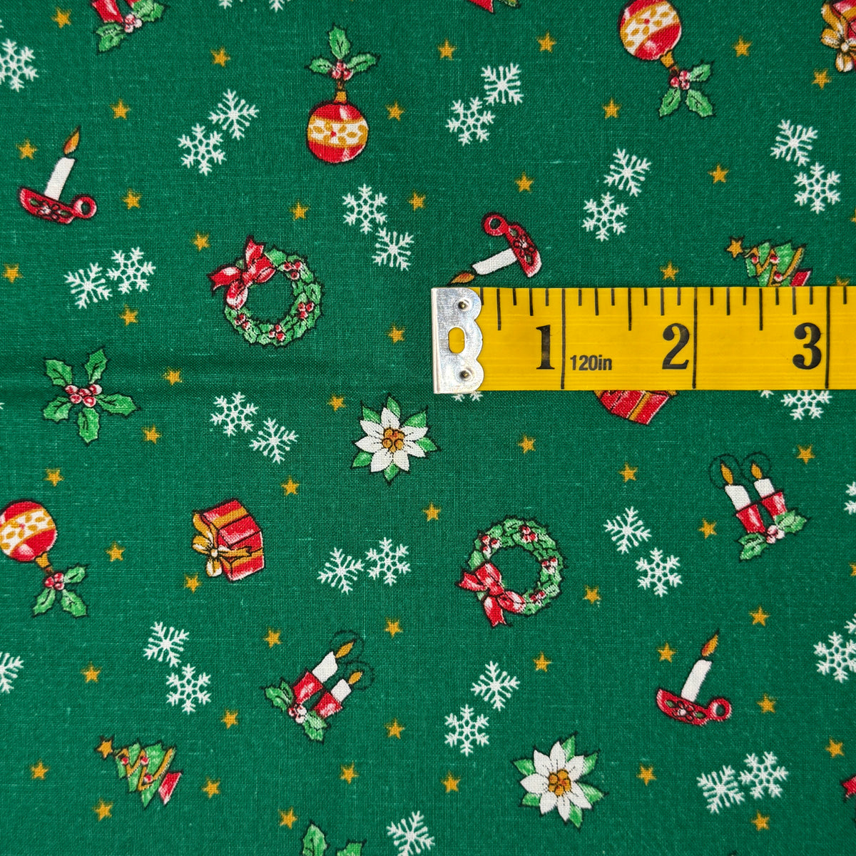 Vintage Christmas Starched Cotton: 1 yd