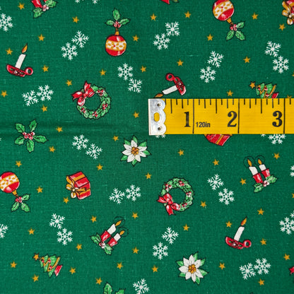Vintage Christmas Starched Cotton: 1 yd