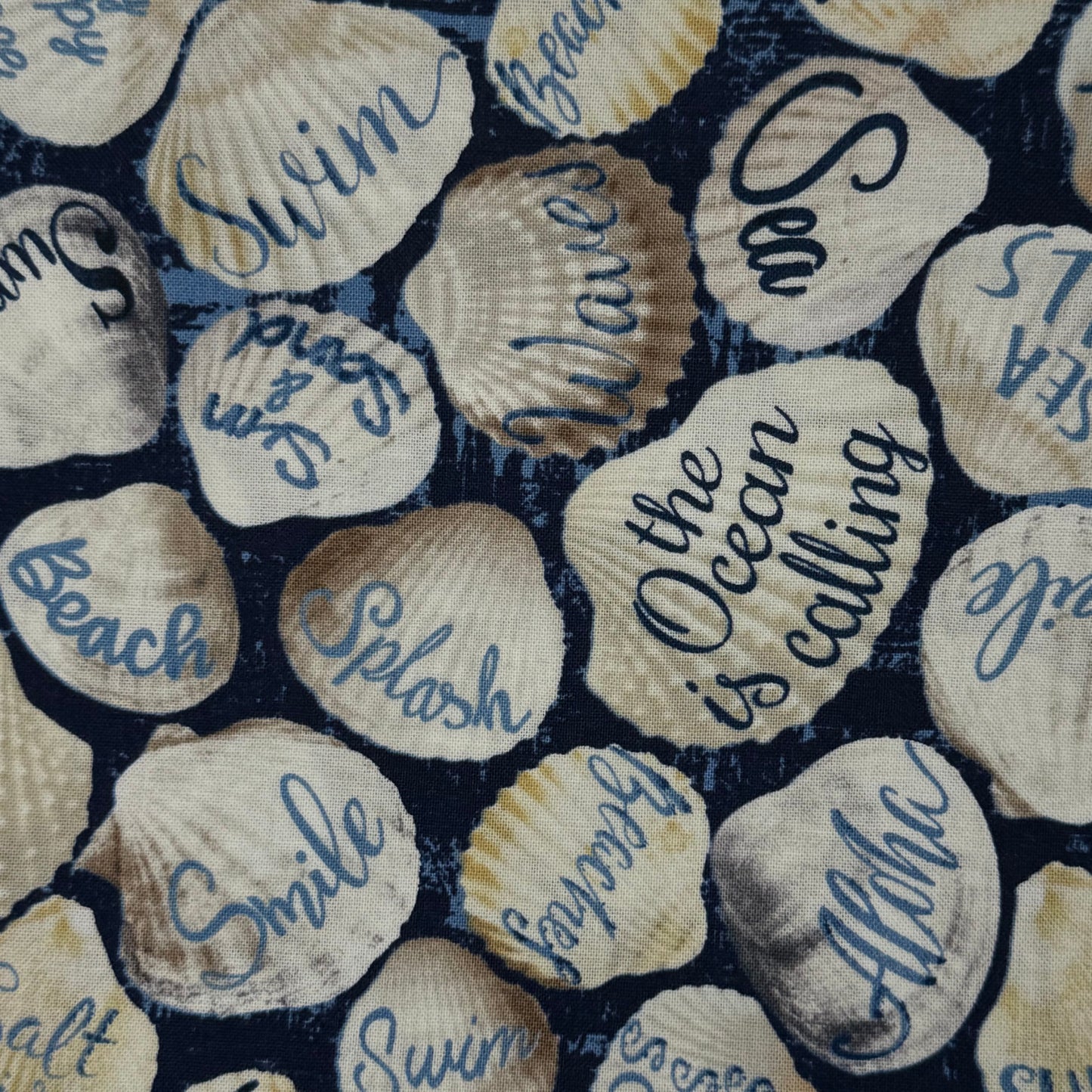The Ocean is Calling Cotton: 1.5 yds