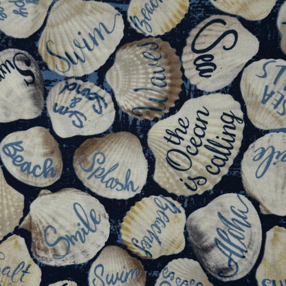 The Ocean is Calling Cotton: 1.5 yds