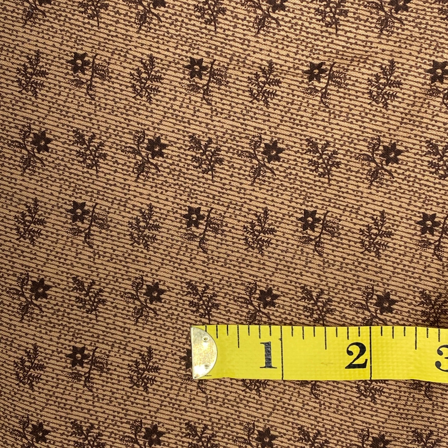 Light Brown Floral Cotton: 3 yds