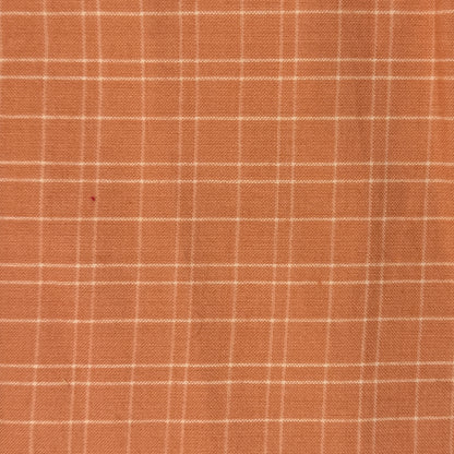 Peachy Pink Plaid Flannel Shirting: 1.5 yds