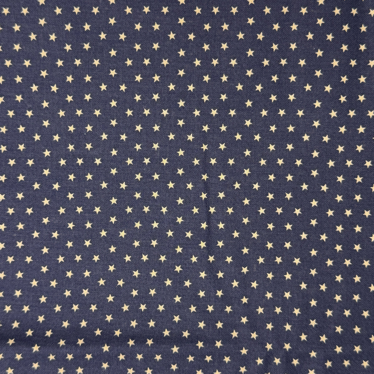 Navy With Cream Stars Cotton: 3 yds