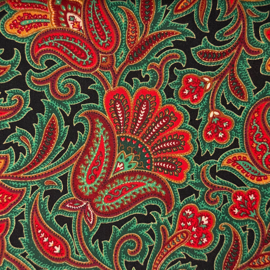 Fancy Floral & Paisley Cotton Blend: 1.75 yds