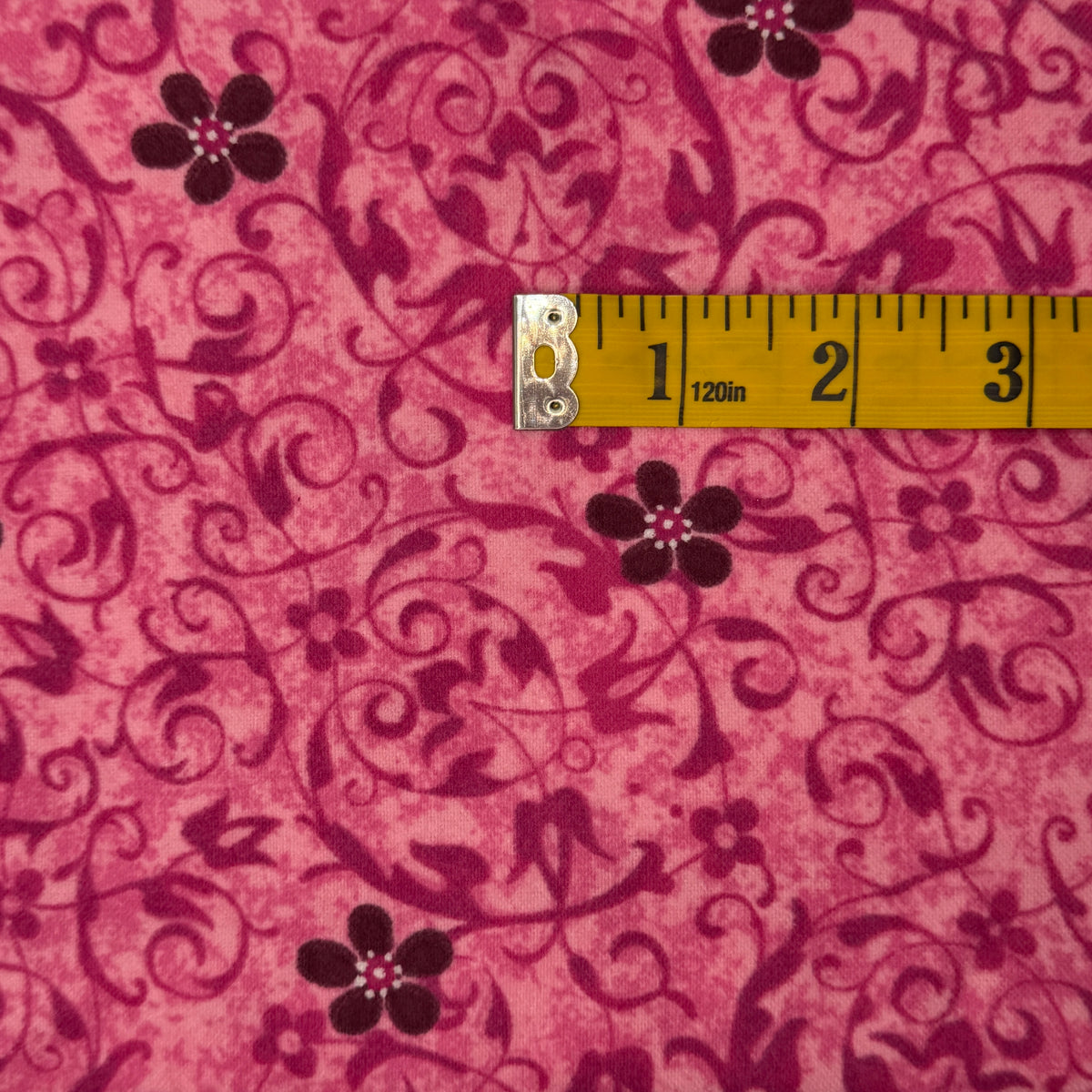 Pink & Purple Fancy Floral Flannel: 1.5 yds