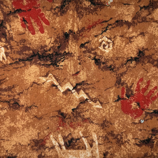 Southwest Petroglyph Cotton Blend: 1.25 yds