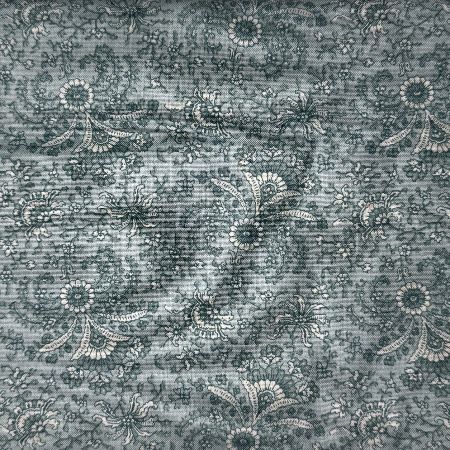 Light Blue Fancy Floral Cotton: 2.5 yds