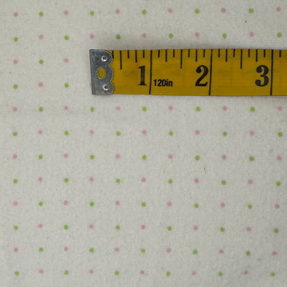 Green & Pink Micro Dots Flannel: 1.5 yds