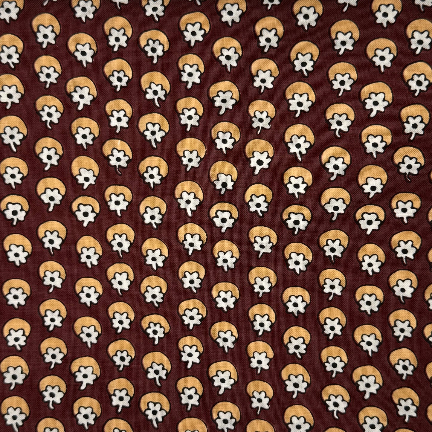 Maroon Abstract Floral Cotton: 2 yds