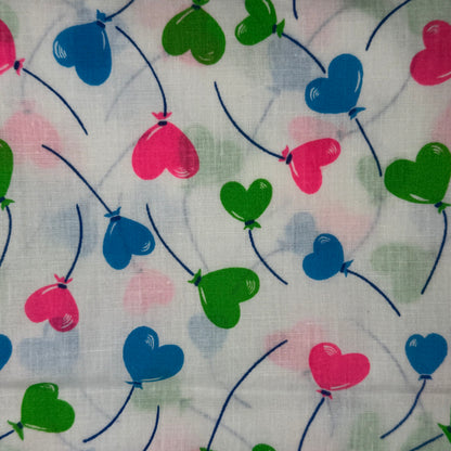 Heart Balloons Cotton Blend: 2 yds