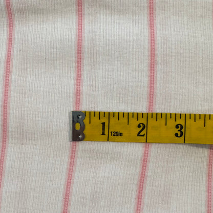 Pink Striped Stretch Jersey Knit: 2 yds