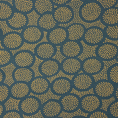 Green & Gold Pointillism Circles Cotton: 3 yds