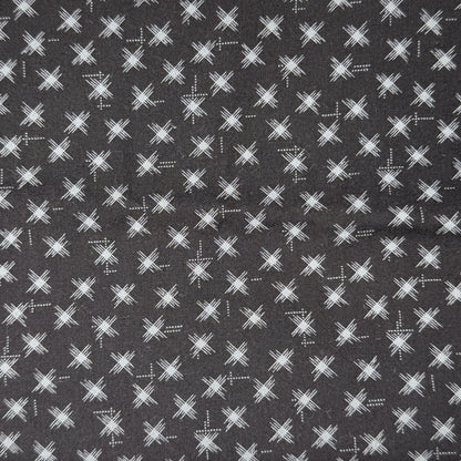 Black With Gray Marks Cotton: 2.25 yds
