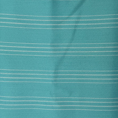Medium Weight Aqua Blue White Stripe Poly: 2.5 yds