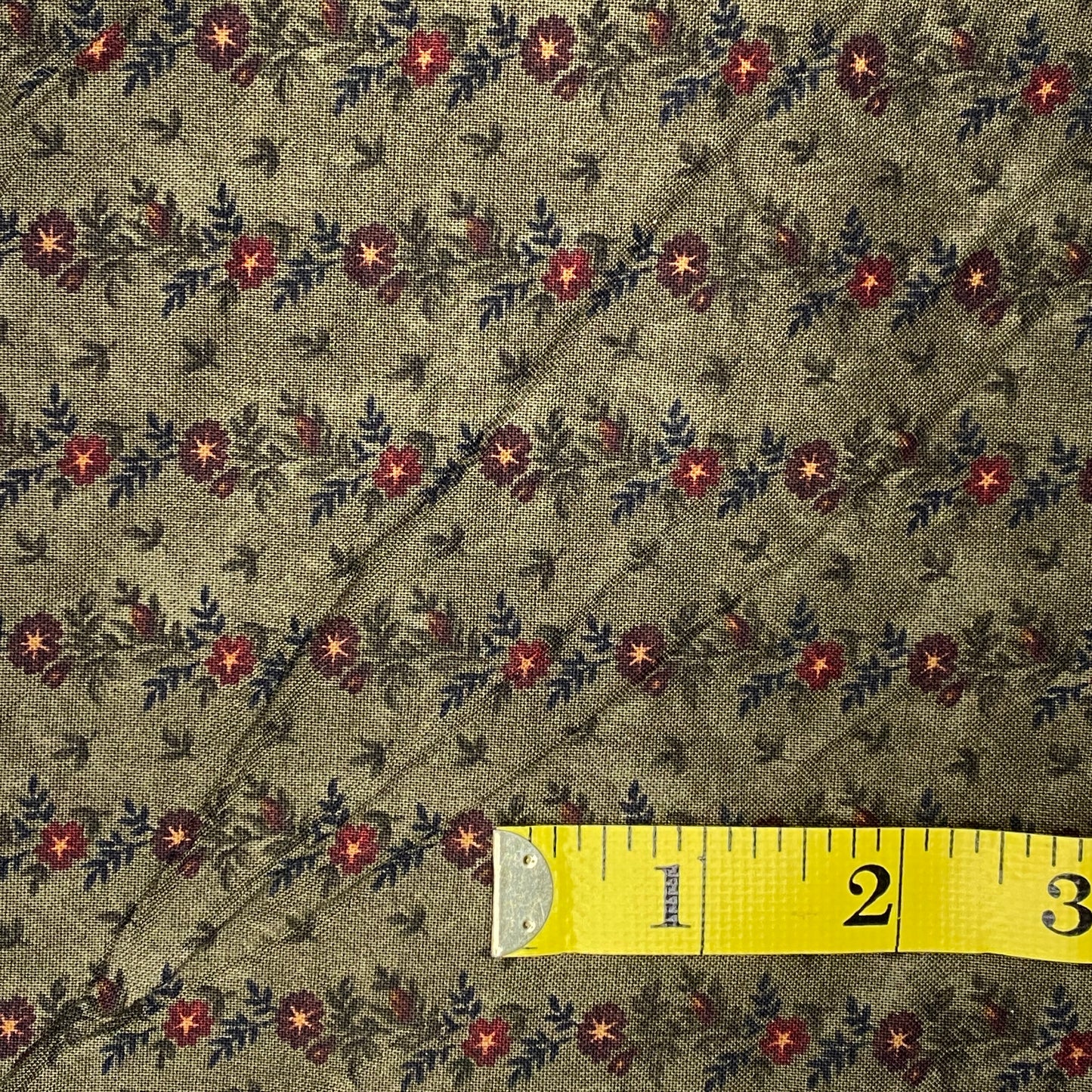 Dark Floral Stripes Cotton: 1 yd