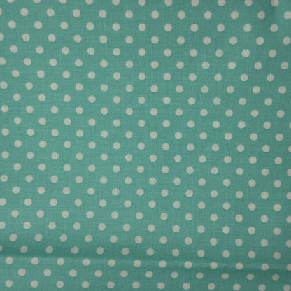 Aquamarine Dots Cotton: 1.25 yds