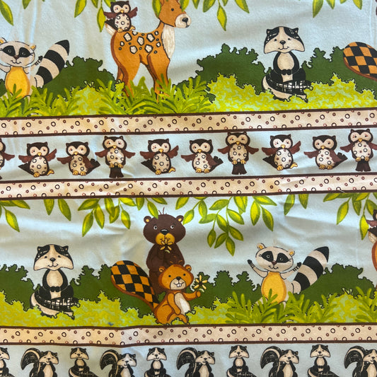 Woodland Creatures Flannel: 3 yds