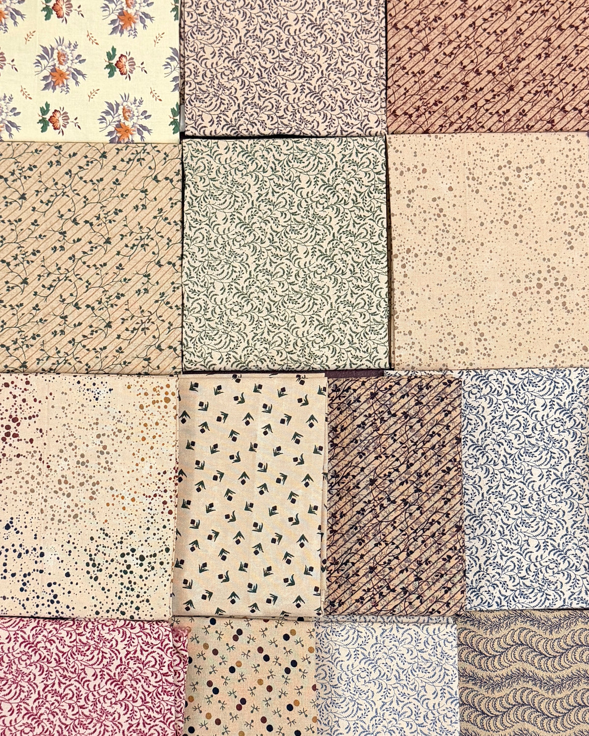 Vintage Prints Fat Quarter Cotton Bundle