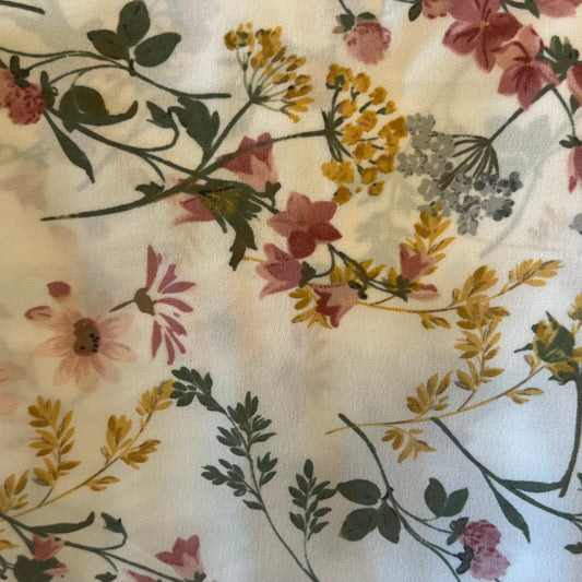 Floral Poly: 1.5 yds