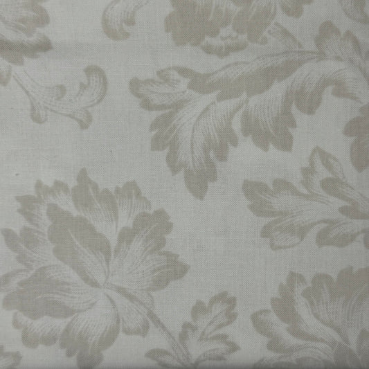 Cream Subtle Fancy Floral Cotton: 2 yds