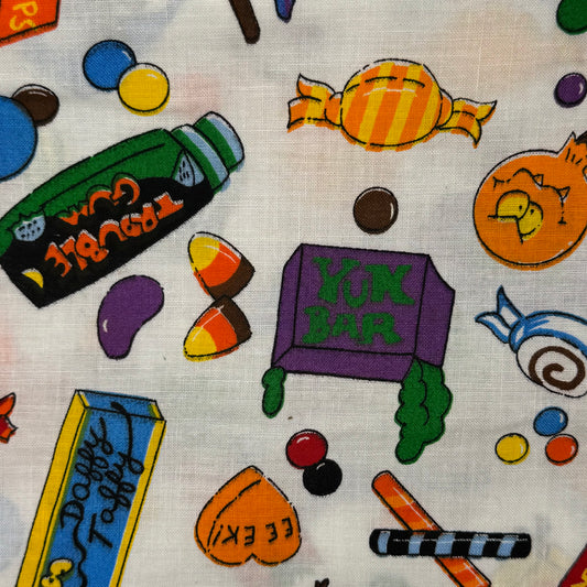 Vintage Halloween Candy Cotton Blend: 2 yds