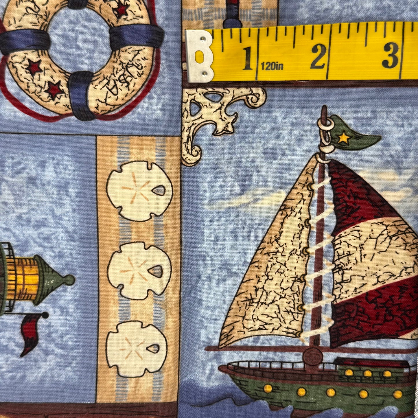 Nautical Scene Cotton: 1.5 yds