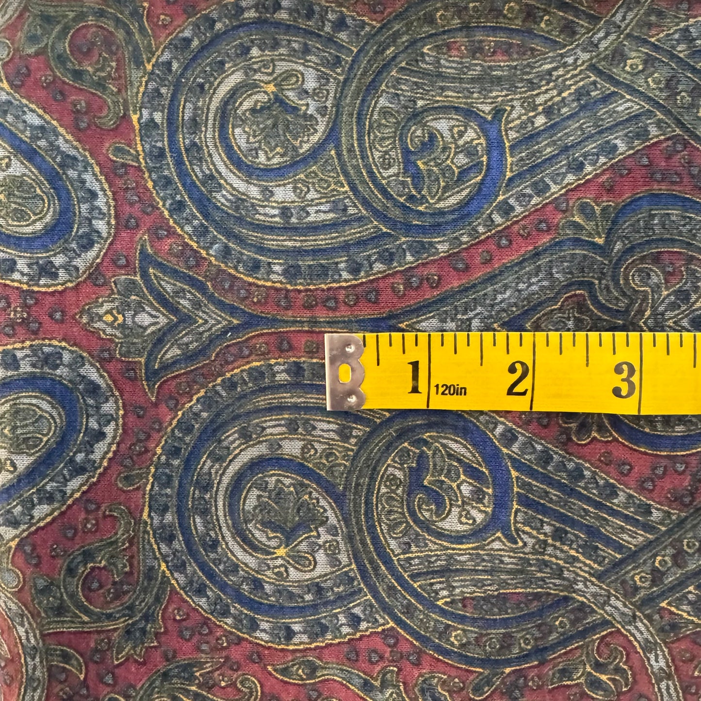 Red & Blue Paisley Cotton Blend Home Decor: 2 yds