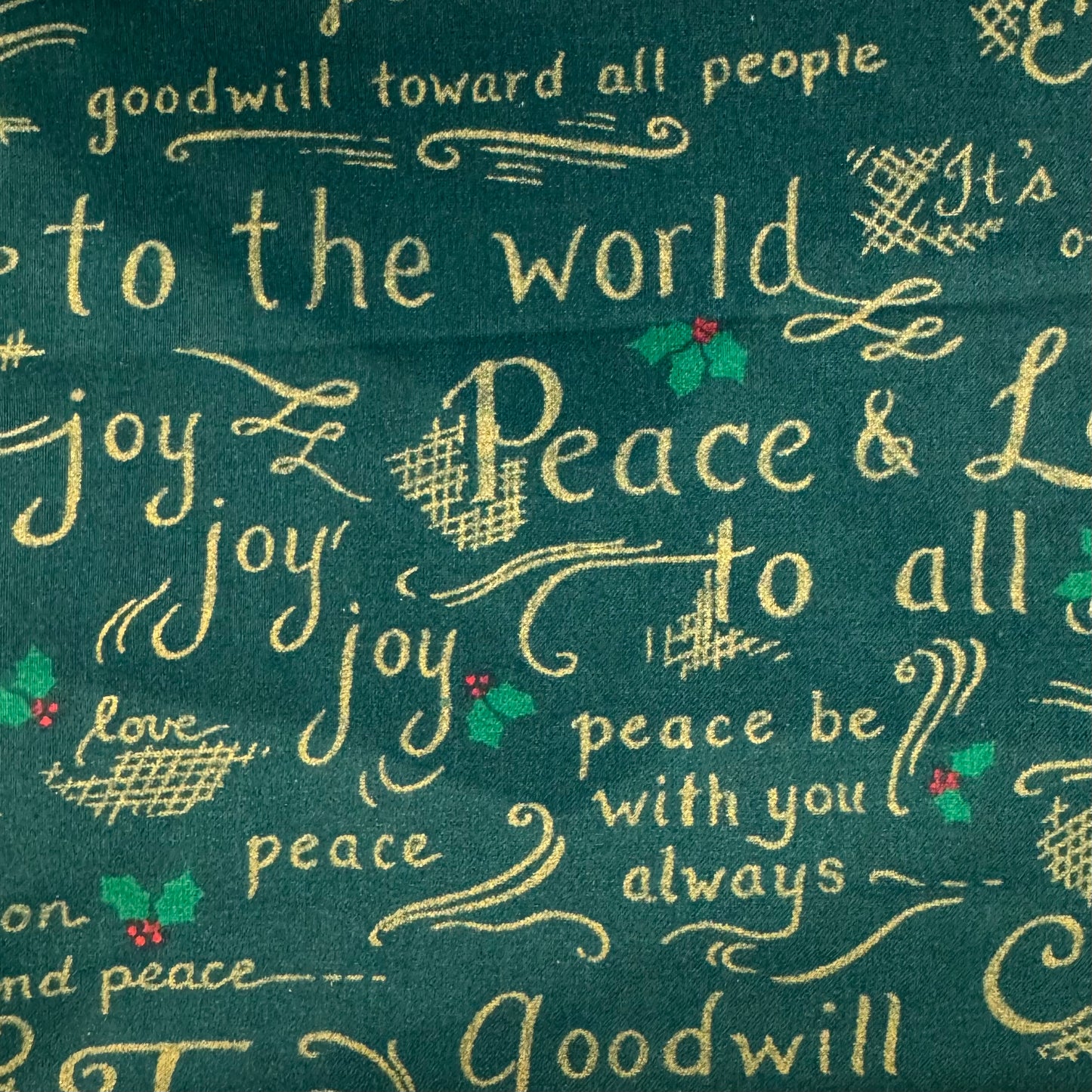 Joy to the World Cotton Blend: 1 yd