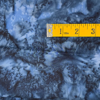 Blue Waves Batik Cotton: 1 yd