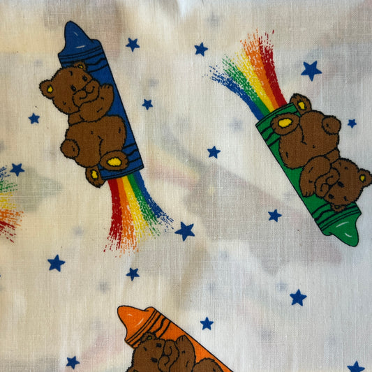 Bears & Crayons Cotton: 1.5 yds