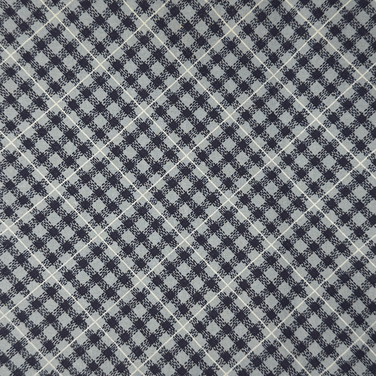 Two Tone Blue Diamond Plaid Cotton: 2 yds