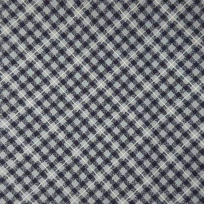 Two Tone Blue Diamond Plaid Cotton: 2 yds