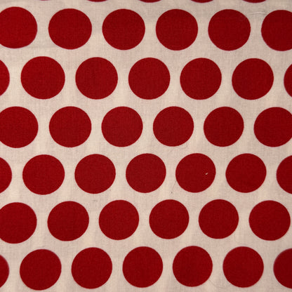 Red Dots Cotton: 1.5 yds