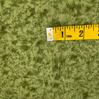 Green Speckled Brushed Cotton Blend: 2 yds